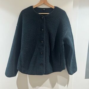 Women's Uniqlo Pile Lined Fleece Cardigan